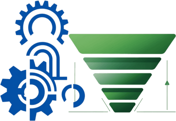 Funnel and Processes Illustration